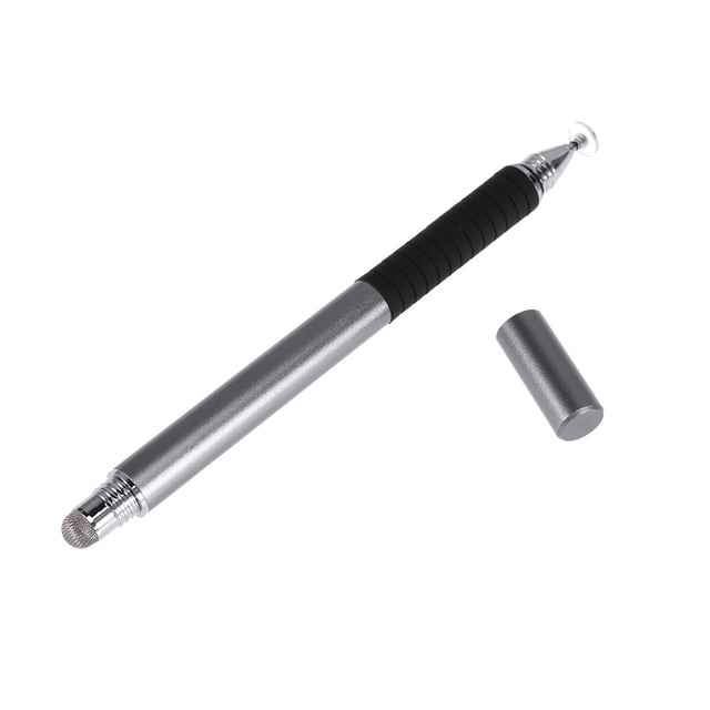 EeaseCA 2 in 1 Multifunction Fine Point Round Thin Tip Touch Screen Pen Capacitive Stylus Pen For Smart Phone Tablet (Gray)