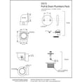 thumbnail image 4 of Westbrass 1-1/2" Bathtub Pull & Drain Plumber's Pack with Two-Hole Elbow and PVC Fittings, Powder Coat White, 4 of 11