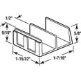 PrimeLine M 6059 Sliding Shower Door Bottom Guide, 1/2 In. Channels