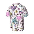 thumbnail image 7 of Picia Summer with Flamingo Men's Linen Shirts Short Sleeve Cuban Beach Shirts Casual Shirts Button Down Shirt for Men Beach Summer Wedding Shirt-Small, 7 of 7