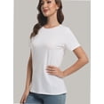 thumbnail image 5 of Womens Tops Short Sleeve T-Shirts Fitted Crewneck Tee, 5 of 6