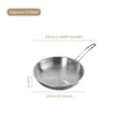 thumbnail image 4 of Triply Hammered Stainless Steel Frying Pan - 1750ml, Silver | Heavy Bottom Steel Pan For Cooking, Frying Or Sauteing - Induction & Gas Stove Friendly Fry Pan, 4 of 5