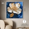 thumbnail image 5 of Lustrous Flower Canvas Elegant Floral Art by Art Remedy, White Frame, 40" x 40", 5 of 7