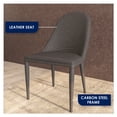 thumbnail image 2 of LeisureMod Seville Modern Dining Side Chair Armless, Leather, Metal Legs by  Grey, 2 of 10