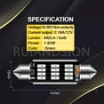 thumbnail image 2 of Ruiandsion 211-2 578 LED Bulbs, Festoon Green Super Bright 41mm/42mm 212-2 569 6413 Interior Map, Dome, Trunk, Step Courtesy, Door Lights 4014 SMD Lamps 10Pcs, 2 of 8