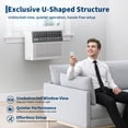 thumbnail image 2 of 8,000 BTU U-Shaped Smart Inverter Window Air Conditioner–Cools up to 4500 Sq. Ft.Ultra Quiet with Open Window Flexibility, Energy Efficient, Easy Install, 2 of 8