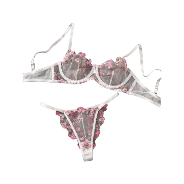 Gibobby Conjunto de lencería Sexy Lencería erótica para Mujer Babydoll Colegiala Uniforme Colegiala Ropa Interior Sensual de Dama Conjunto de Pijama(Rosa, M)