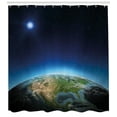 thumbnail image 3 of Ambesonne Earth Shower Curtain, North America Galaxy View, 69"Wx84"L, Indigo Pale Blue Green, 3 of 3