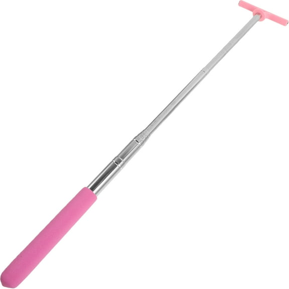 Car Ice Scraper Tool Mirror Squeegee Rearview Wiper Adhesive Strip Telescopic Gluesticks Windshield Cleaner Pink