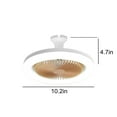 thumbnail image 5 of Yellow 10.2 Inch Ceiling Fan With Light Enclosed Low Profile Flush Mount E27 Lamp Included Dimmable Led Quiet Motor For Home Bedroom, 5 of 5