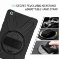 thumbnail image 4 of Dteck Galaxy Tab A 8.0 Case 2019 T290 T295(without S Pen),[Rotating Hand Strap] Three Layer Rugged Shockproof Kids Friendly Case with Kickstand and Shoulder Strap, Black, 4 of 9