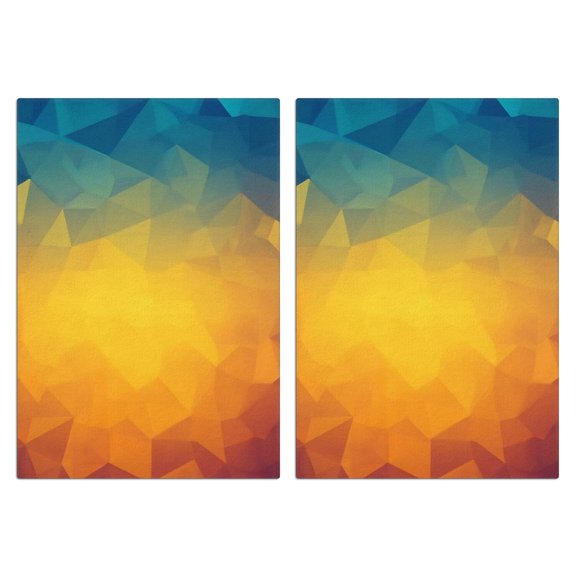 2 Pcs Funny Kitchen Towels,Geometric Gradient Microfiber Dish Towels,Kitchen Tea Towels,Kitchen Towel Set (18" X 26")