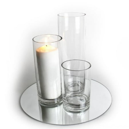 Cys Excel Glass Mirror Centerpiece Base And Candle Dish Set Of 10 Departments