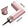 thumbnail image 7 of Negative Temperature Control Hair Dryer, 220v High-speed Model, Ceramic Coating Concentrated Airflow, Sleek Compact Design, for Home Grooming, Constant Heat Technology, Ihhxbz | Plastic, Black, 7 of 7