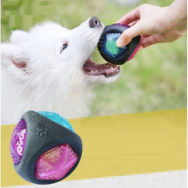 Juguete para mascotas, pelota resistente para perros, pelota elástica luminosa, juguete para mascotas