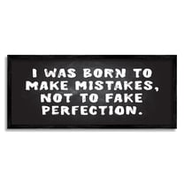 Stupell Industries Modern Make Mistakes Phrase Inspirational Painting Black Framed Art Print Wall Art, 30 x 13
