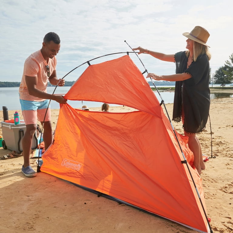 Coleman Skyshade Large Compact Beach Shade, Tiger Lily - Walmart.com
