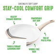 thumbnail image 4 of GreenLife Soft Grip - Juego de 16 ollas de cocina antiadherentes de cerámica suave, sin PFAS con utensilios de cocina y tapa, apto para lavaplatos, color gris pardo, 4 of 5