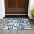 thumbnail image 6 of Addison Rugs Chantille Indoor/Outdoor Transitional Squares Denim Washable Rectangle Rug, 1'8" x 2'6", 6 of 6