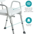 thumbnail image 4 of DMI Shower Chair Bath Seat, No‑Tools Aluminum Tub Bench, Adjustable Height, 350 lb Capacity, White, 4 of 7