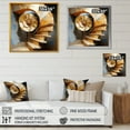 thumbnail image 4 of Designart "Gilded Ebony Abstract Spiral Stairway Mosaic collage" Abstract Framed Wall Art - Transitional Gold Abstract Collages Entryway Framed Wall Art, 4 of 6