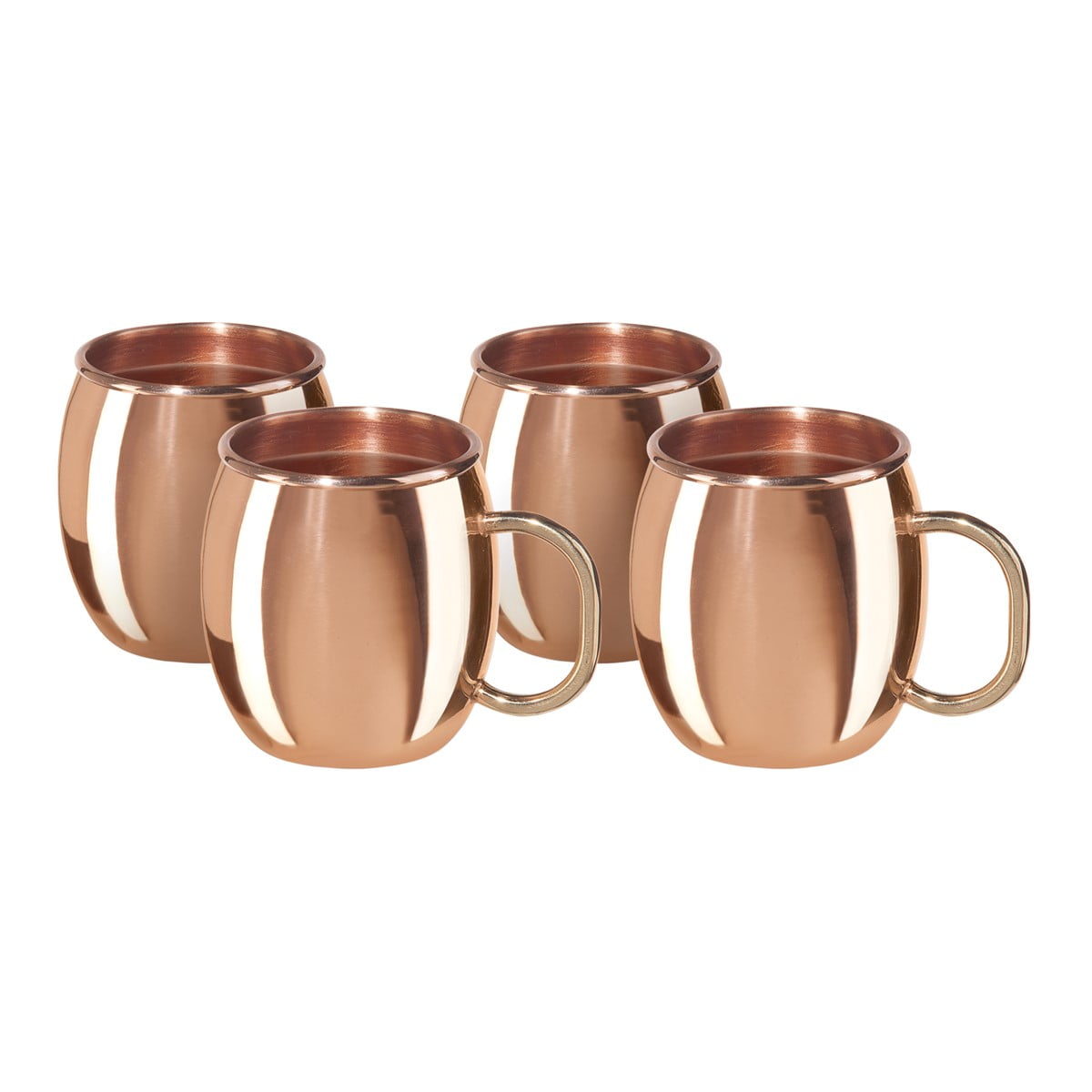 Oggi Copper Moscow Mule Shot Mug, Set of 4