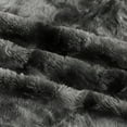 thumbnail image 5 of PiccoCasa Luxury Shaggy Faux Fur Throw Blanket for Sofa Couch, Dark Gray 50"x60", 5 of 8