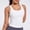 White, variant on Womens Seamless Sports Tank, Racerback with Bust Design Workout Top Blue M