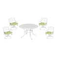 thumbnail image 1 of Homestyles Sanibel Fonte d'Aluminium 5Pc Ensemble de Salle à Manger Extérieur avec Chaises Pivotantes en Blanc, 1 of 3
