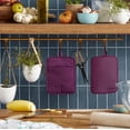 thumbnail image 2 of KitchenAid Ribbed Soft Silicone Pot Holder 2-Pack Set, Beet, 7"x9", 2 of 5