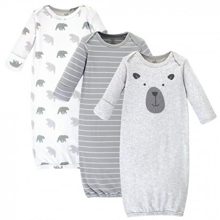 

Touched by Nature Baby Boy Organic Cotton Long-Sleeve Gowns 3pk Bear Preemie