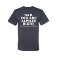 thumbnail image 2 of Wild Bobby,Dad You Are Always Right Unless Mom's Home, Funny Father's Day Father's Day Men Graphic Tee, Vintage Heather Navy, XX-Large, 2 of 3