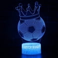 thumbnail image 3 of YSITIAN Night Light Visual Novelty Touch Button 3D Led Table Lamp Novelty USB Crown Football Shape Night Light Kids Lighting Sleeping Gifts G1116-122, 3 of 4