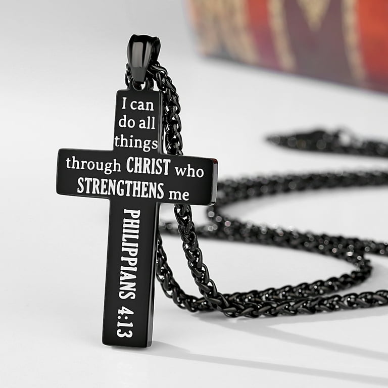 Cross necklace for teenage guys deals