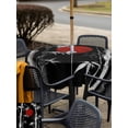 thumbnail image 5 of Outdoor Tablecloth with Umbrella Hole for Patio/Picnic/Party/Camping, Black White Botanical Waterproof Table Cloth Square Cover Washable, Red Moon Ink Wash Art Classic (60"x 60"), 5 of 8