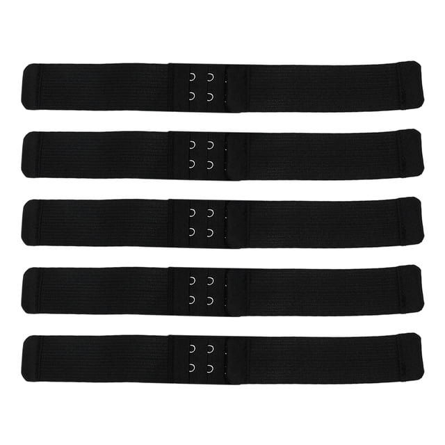 5 piezas hebilla de extensión de sujetador bandas elásticas ajustables 3,2 cm banda de extensión de sujetador suelto con hebilla accesorios de ropa interior para mujer dama chica negro