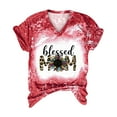 thumbnail image 5 of EQWLJWE Women Blessed Mama T-Shirt Blessed Mom Shirts Blessed Leopard Floral Mother Tee Tops, 5 of 5