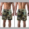 thumbnail image 3 of luoweisi Men's Beach Shorts Quick Dry Swim Trunks with Mesh Lining Raccoon M, 3 of 5