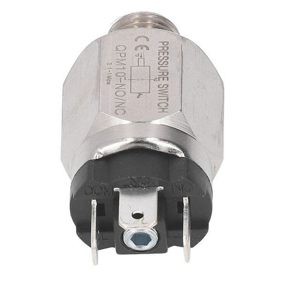 Adjustable 1/4in Diaphragm Pressure Switch, Stainless Steel & Rubber Construction, 0.1-1MPa Range, 200 Cycles/Min, IP54 Insulation Cover, for Compressed Air/Water Pumps, AC220V/110V DC24V/12V