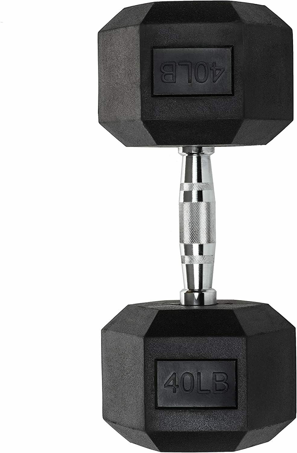 Hex Dumbbells Heavy Duty PVC Coated Weights, ChromePlated Knurled