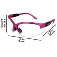 thumbnail image 3 of Global Vision Eyewear Cougar Bifocal Women's Safety Glasses Dark Pink Nylon Frame Clear Lenses, 3 of 7