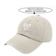 thumbnail image 5 of Gorra de béisbol para mujer con bordado de corazón: gorra de moda para niñas para deportes al aire libre,ajustable,bonita y casual, 5 of 6