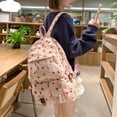 thumbnail image 6 of Ngheia Claerance! Pink Strawberry Corduroy Backpack, Chic Shoulder Bag for Schol and Travel, Spacious and Fashionable, 6 of 8