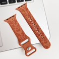 thumbnail image 6 of Compatible for Apple Watch Band 49mm 45mm 44mm 42mm, Mermaid Engraved Pattern iWatch Strap Soft Silicone Sport Wristband Replacement Band for iWatch Ultra 2/1 Series 9 8 7 6 5 4 SE 3 2 1, Brown, 6 of 6