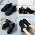 thumbnail image 5 of Womens Jazz Shoes Lace-up Sneakers Breathable Mesh Modern Dance Shoes Breathable Air Cushion Split-Sole Outdoor Dancing Shoes Platform Sneakers for Jazz Zumba Ballet Folk black 36, 5 of 6