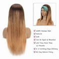 thumbnail image 4 of 4/30 Ombre Highlight Headband Wig Human Hair Straight Glueless None Lace Front Headband Wig Brazilian Virgin Hair Wigs for Black Women - 18 inch, 4 of 6