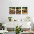 thumbnail image 2 of Hiengs Safari Animals Canvas Wall Hieng African Wildlife Prints Fall Animals Family Mom And Baby Pictures Wild Elephant Giraffe Zebra Hiengwork For Home Office Decor, 2 of 6