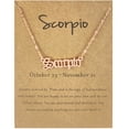 thumbnail image 2 of sweethay Doce signos del zodiaco palabra constelaciones tema amistad collar exquisito colgante para amantes Festival regalos oro rosa Escorpio Type3 NO3, 2 of 6
