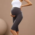 thumbnail image 7 of BOOMILK Womens Maternity Leggings High Waisted Stretch Over The Belly Pregnancy Yoga Pants Activewear Slim Knee Length Shorts Grey, 7 of 7