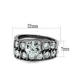 thumbnail image 4 of His and Her Stainless Steel 2.38 Ct Cz Bridal Set and Men's Titanium Wedding Band Women's Size 05 Men's Size 09, 4 of 6